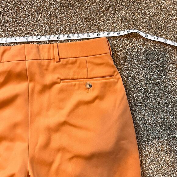 Ballin Micro Nano Travel Twill Performance Plain Front Shorts.  Orange Size 34 - Picture 5 of 7